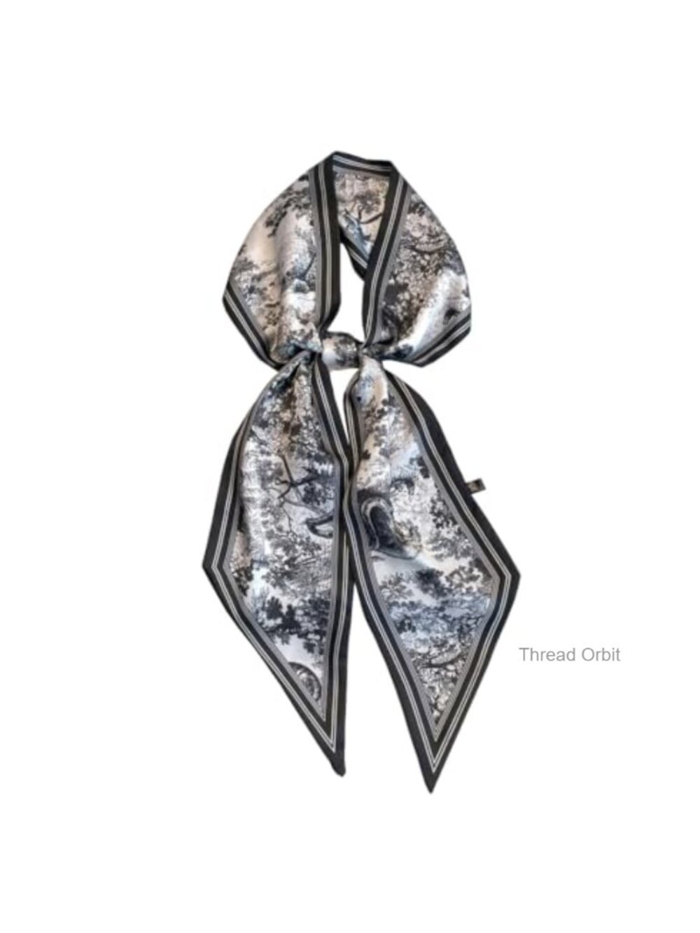 Silk Like Satin Scarf Hair Band Neck Scarf Bag Accessory